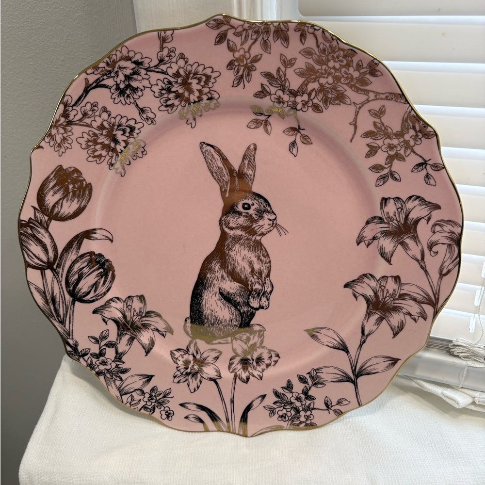 REPLACEMENT 222 Fifth Bunny Hill 10.75 Dinner Plate